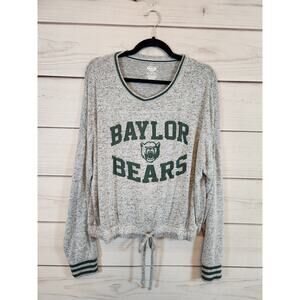 Concepts Sport Womens Baylor Bears Gray Long Sleeve Pullover‎ Sweater Size XL